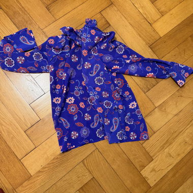 Blusa in seta con colletto giapponese  
