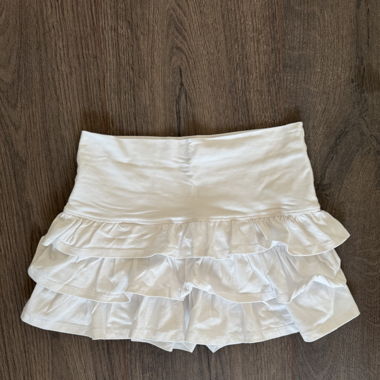 White ruffle skirt