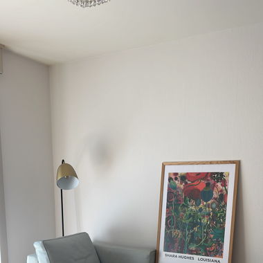 Ledersofa mit Hocke
