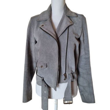 Sandro Veloursleder-Bikerjacke