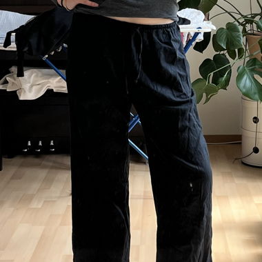 black linen pants from bershka