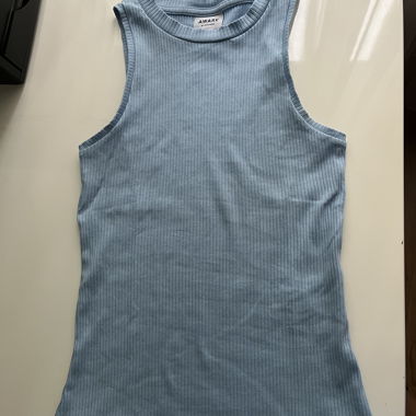 Hellblaues Ribbed Tank Top