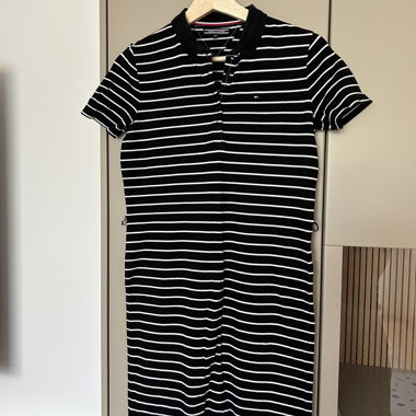 Tommy Hilfiger Polokleid schwarz-weiss