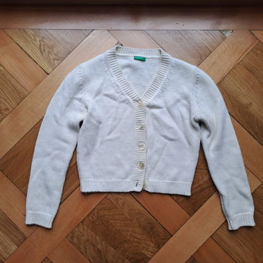 Benetton cream wool cardigan