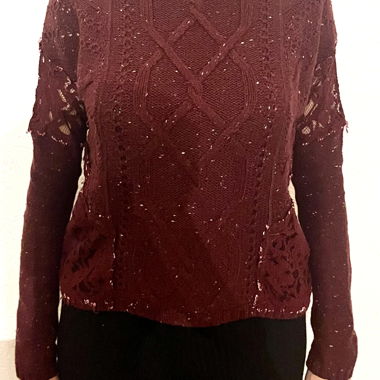 Pull en maille à dentelle Hollister