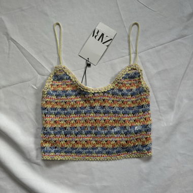 Zara crochet top mit Spaghettiträgern 
