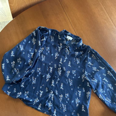 Chemise florale bleue