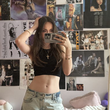Schwarzes Crop-Top XS-S Pull&Bear