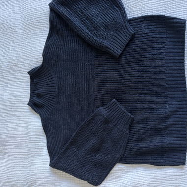 Maglione a coste Monki blu scuro S