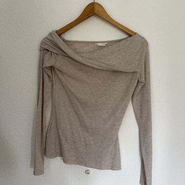 Beige Off-Shoulder Top