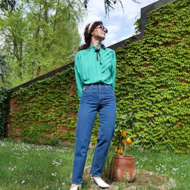 Vintage Trussardi High-Waist Straight-Leg Jeans