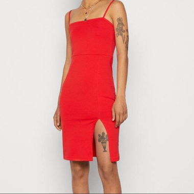 Even&Odd red bodycon dress XS