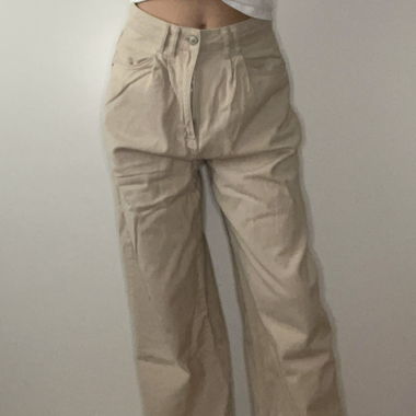 Beige Jeans, Baggy (Grösse: 36)