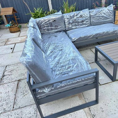 Meuble de jardin en aluminium et bois