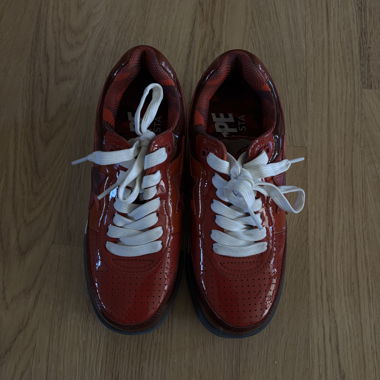 Red Bape Sta Patent Sneakers