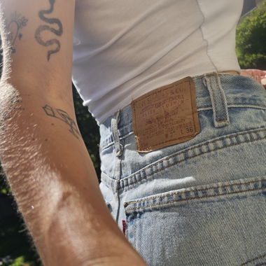 Reworked levis shorts
