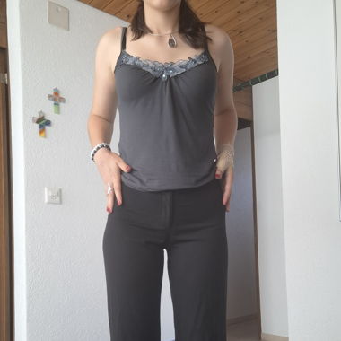 Schwarze Anzugshose