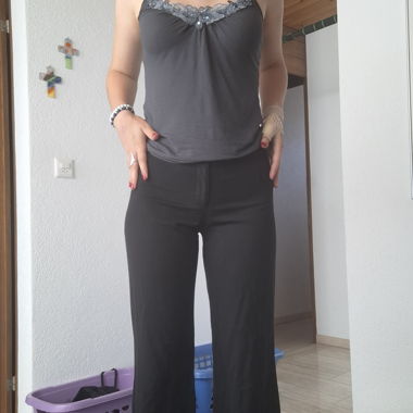 Schwarze Anzugshose
