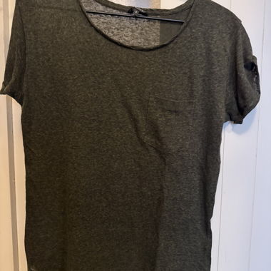 Chemise en lin vert foncé mbyM