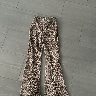 Pantalon évasé léopard
