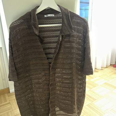 Cardigan in maglia Zara marrone