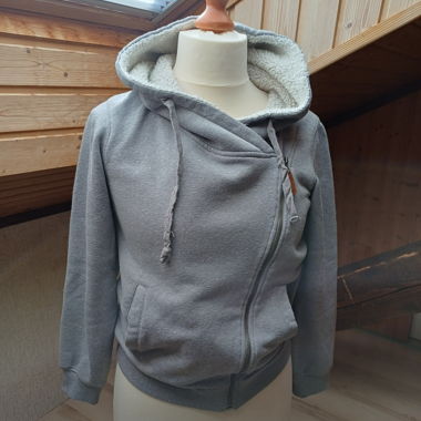 Veste à capuche EDC  grise doublée 