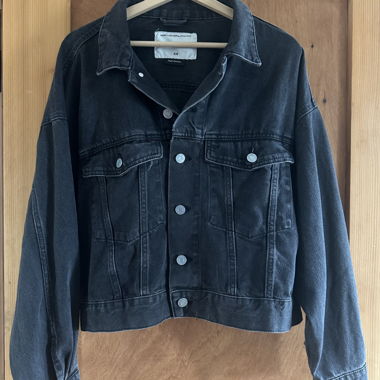 Giacca di jeans nera