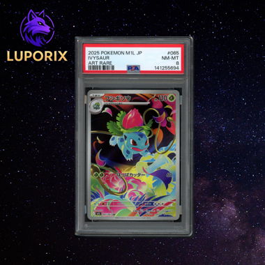 Carta Pokémon PSA 8 Ivysaur 065/063 Art Rare M1L