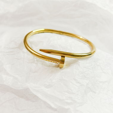 Gold Bracelet BANGLE - 18k gold plated