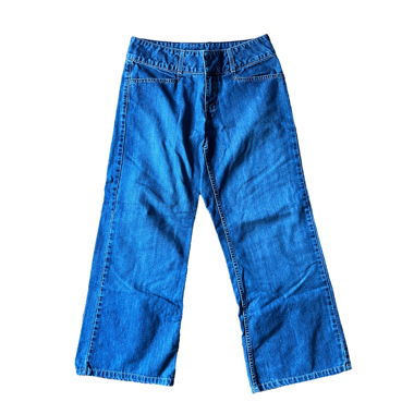 Jeans large bleu
