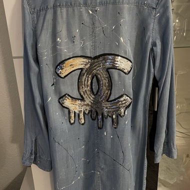 Jeans Hemd mit Druck
