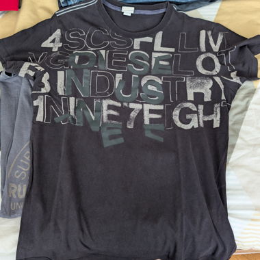 Diesel - Black T-shirt S U-neck