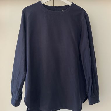 Camicia/blusa in flanella MUJI blu scuro