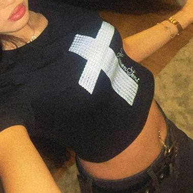 Black heavensent crop top