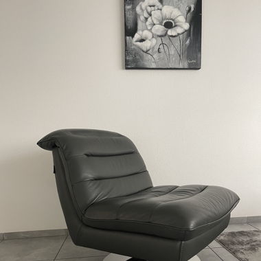 Drehbarere echtleder Sessel