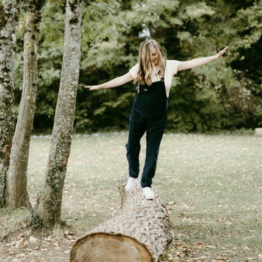 Navy blue Lucy And Yak Corduroy Dungarees
