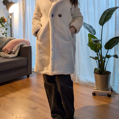 Manteau teddy blanc