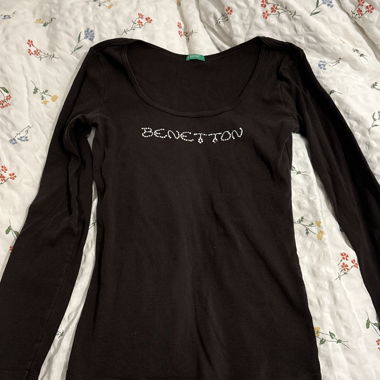 Benetton brown long-sleeve top