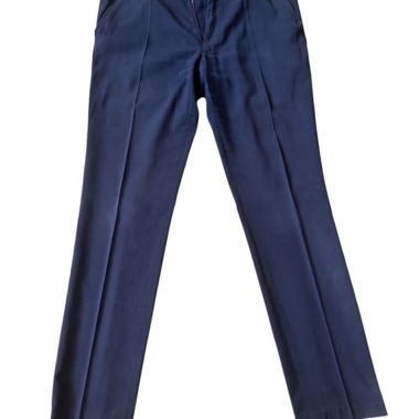 Pantalon en tissu bleu foncé