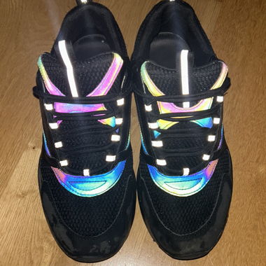 Sneaker Dior B22 nere con riflettente arcobaleno