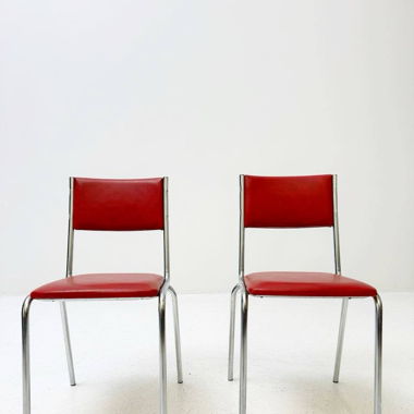 Vintage Set: 2 Rote Stühle