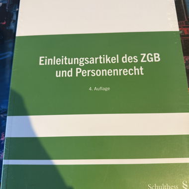 Einleitungsartikel des ZGB und Personenrecht