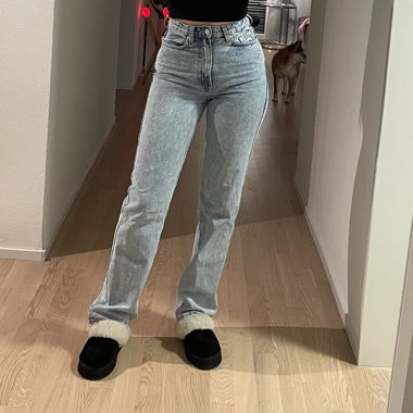 Jeans taille haute bleu clair