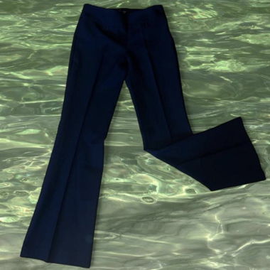 Pantalon taille basse flare noir Zara