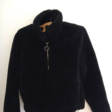 H&M Black Winter Fluffy Jacket Size S
