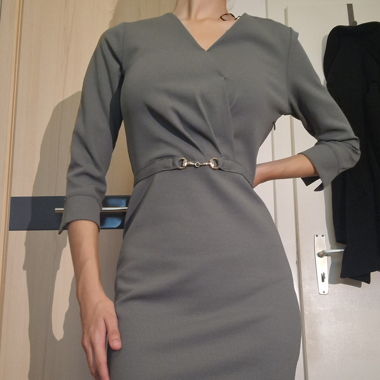 Robe soirée kaki