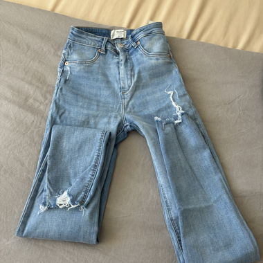 Damen Ripped-Jeans blau pull&bear