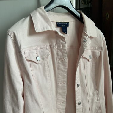 pink denim jacket