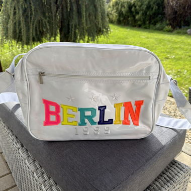 Borsa a tracolla bianca Berlin 1989