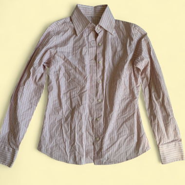 Chemise rayee rose